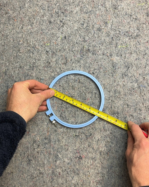 Blue Plastic Embroidery Hoop, 6"