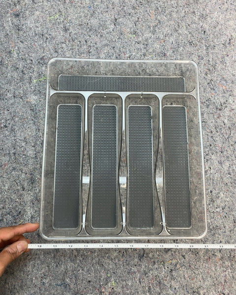 Clear Plastic Cutlery Tray, 11x13"