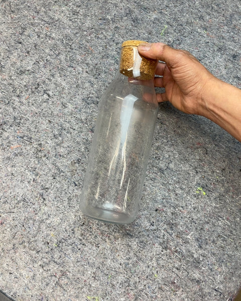 Glass Bottle with Cork Stopper