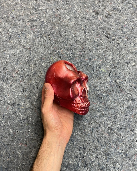 Red Skull Candle Holder