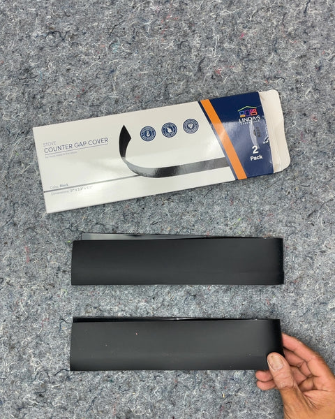 Linda's Essentials Stove Counter Gap Cover, Black, 21"x2.3"x0.5"