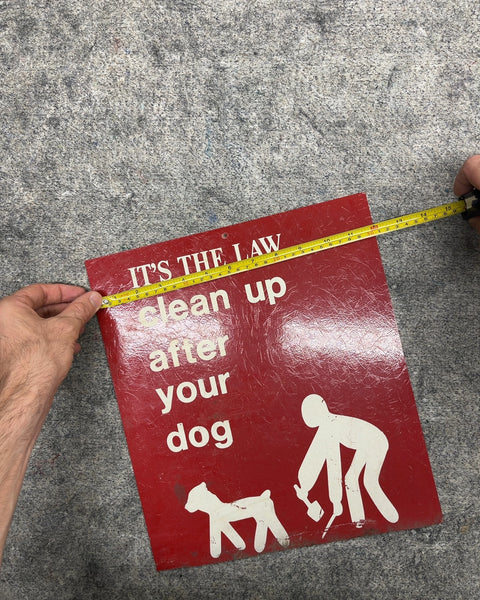 Clean Up After Your Dog It's The Law Sign, 12x14"
