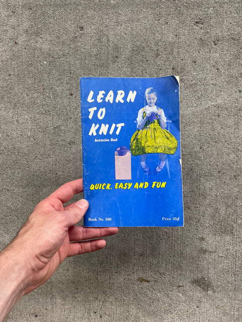 Vintage Learn To Knit Instruction Book