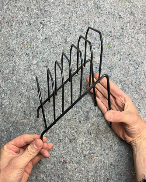 Black Metal Pot Lid Organizer Rack