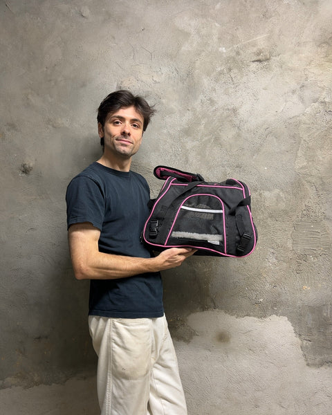 Frisco Black and Pink Soft-Sided Pet Carrier Bag