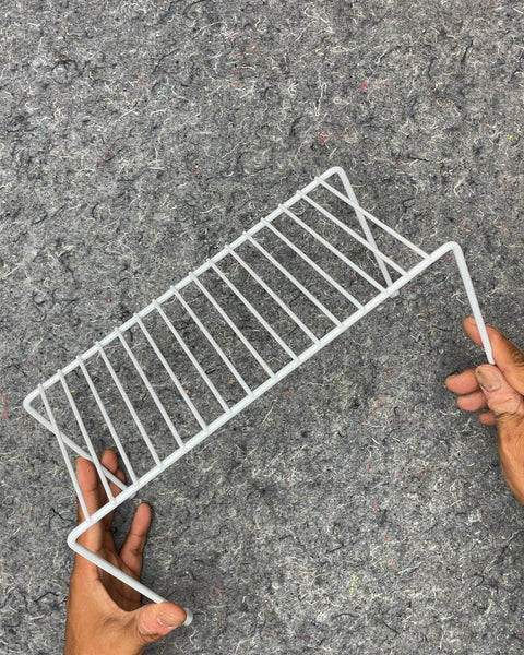 White Wire Shelf Rack, 11"