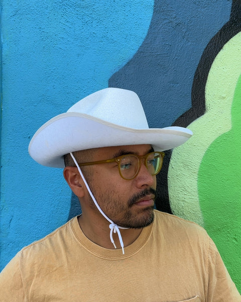 White Cowboy Party Hat