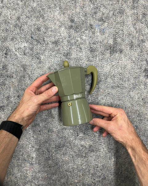 Imusa Olive Green Moka Pot