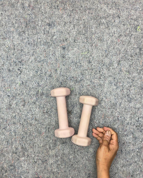 Pair of 3lb Pink Dumbbells