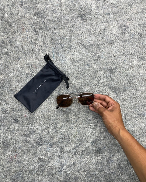 Navigator Sunglasses with Drawstring Pouch