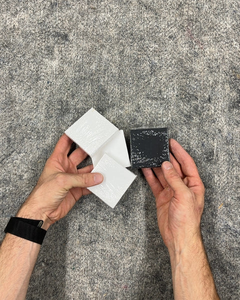 3 Mini Square White Art Canvases & 1 Black One, 2.6x2.6"