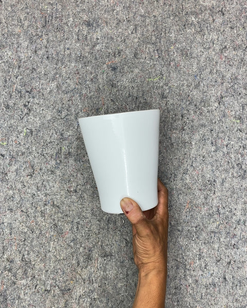 White Ceramic Planter Pot, 6"
