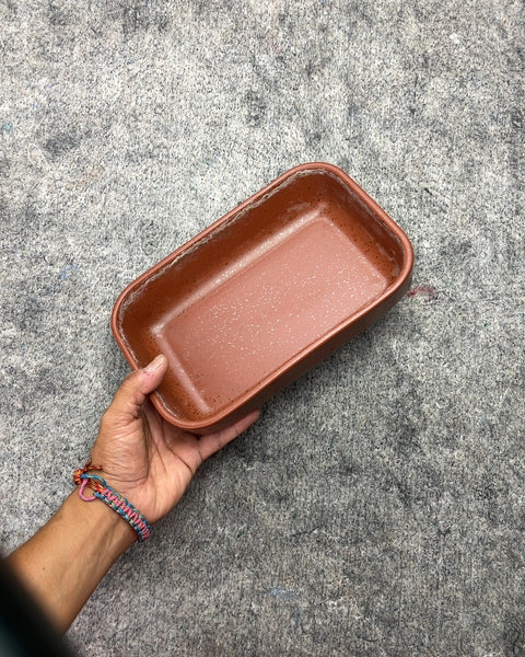 IKEA Brown Ceramic Baking Dish, 9x6x3"