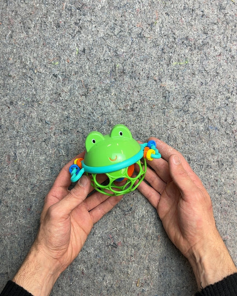 Green Frog Rattle Toy