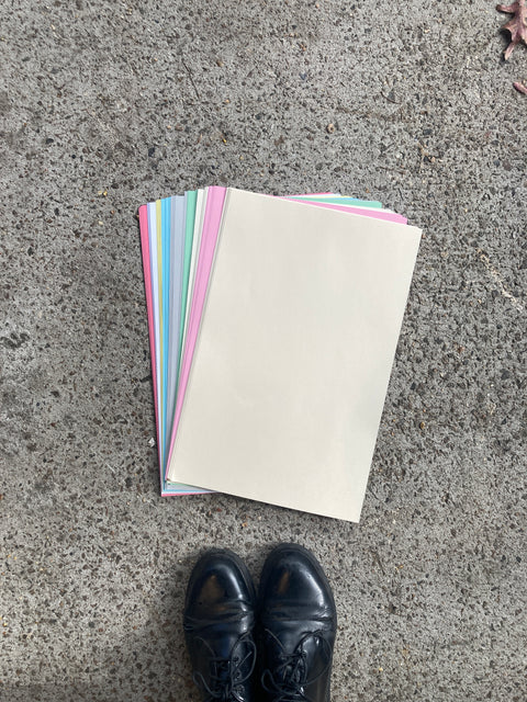 Assorted Pastel Colored Cardboard Paper, 11x17”