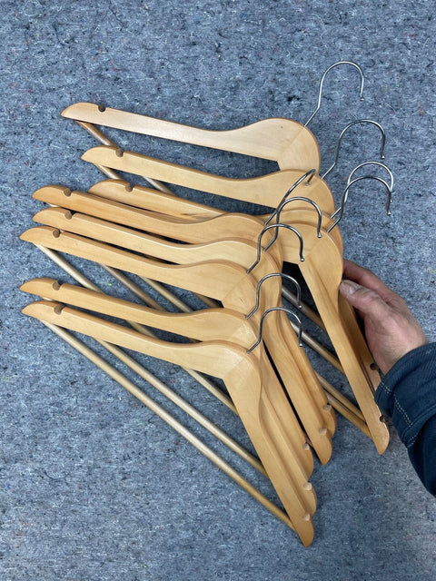 9 Wooden Clothes Hangers