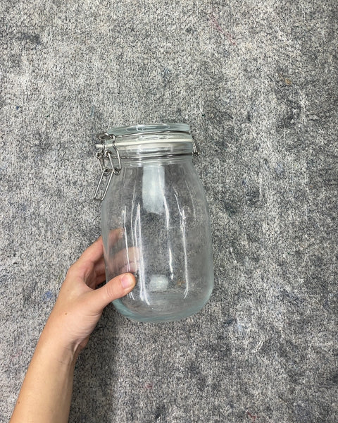 Large IKEA Glass Jar with Clamp Lid