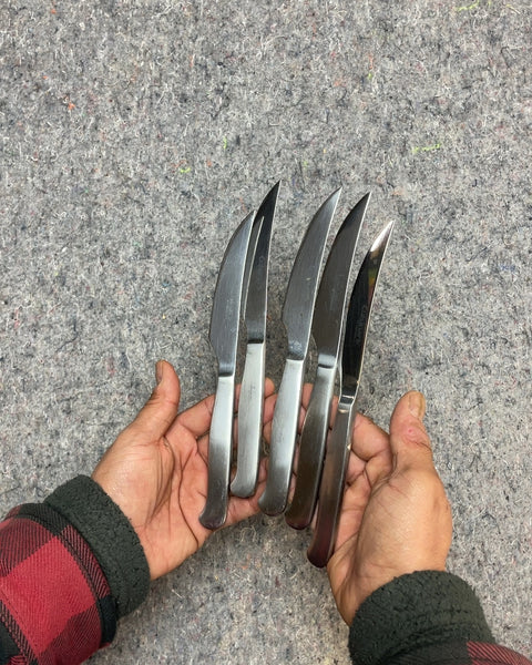 5 Silver Tone Cuisinart Steak Knives