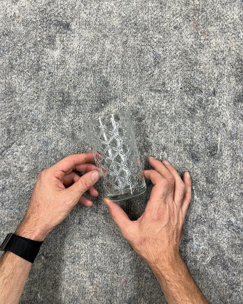 Cool Textured Glass Drinking Glass