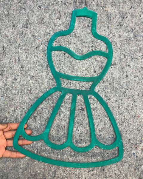 Dress Shaped Hanger, Green