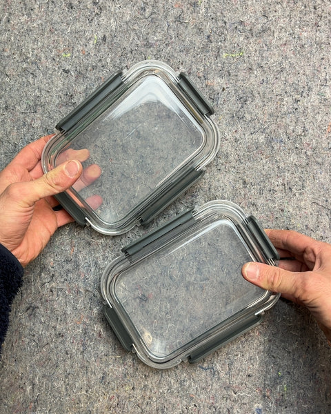 Clear Glass Food Storage Containers with Lids