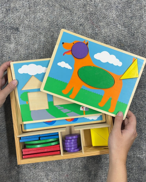 Wooden Shape Puzzle Set