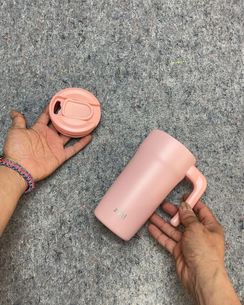 Zak! Pink Mug with Lid