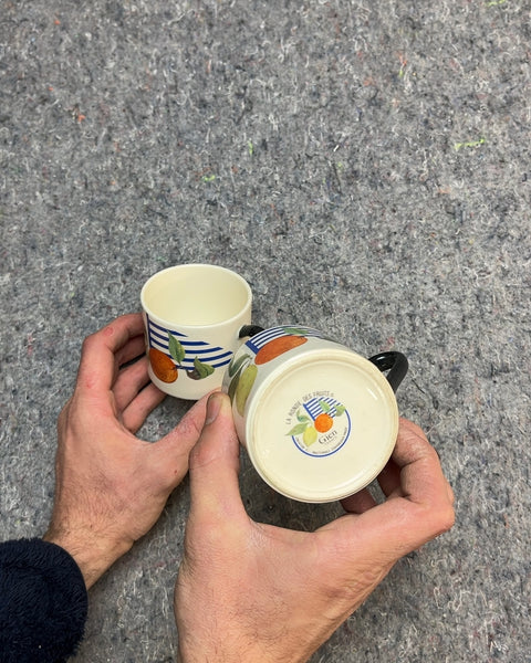 Vintage "La Ronde des Fruits" French Cups