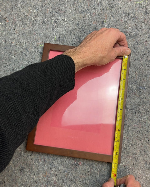 Brown Wood Picture Frame with Pink Mat, 9x11"