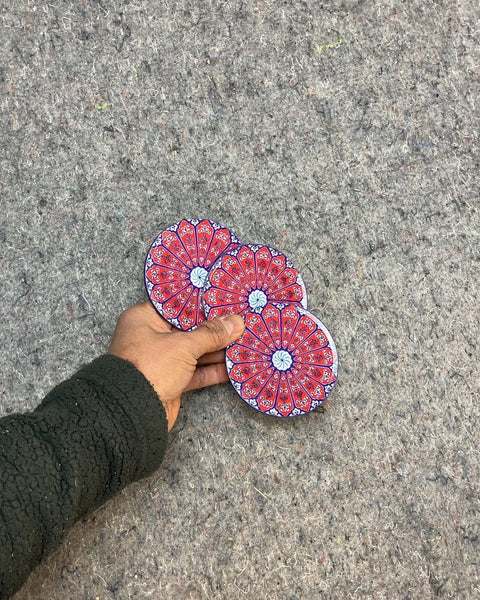 Set of Three Decorative Coasters