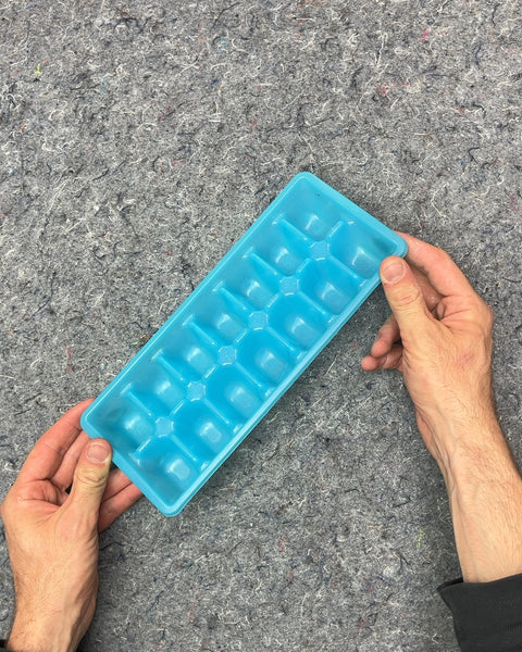 Blue Plastic Ice Cube Tray