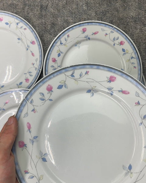 Five Vintage Sonata Florete Porcelain Dinner Plates