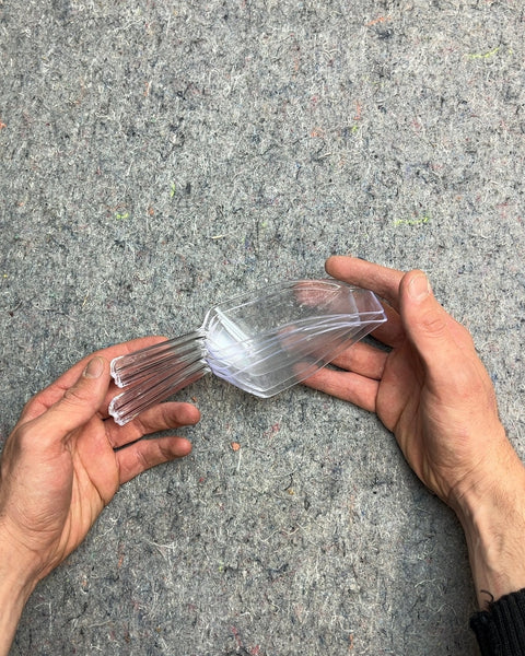 Set of Four Clear Plastic Scoops