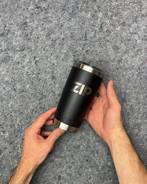 Yeti Black Insulated Tumbler Branded ZIP