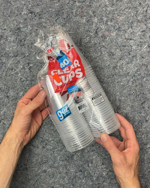 Party World Clear Plastic Cups, 9 oz