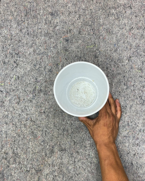 White Ceramic Planter Pot, 6"