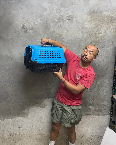 Blue and Black Pet Carrier, 20x12x12"