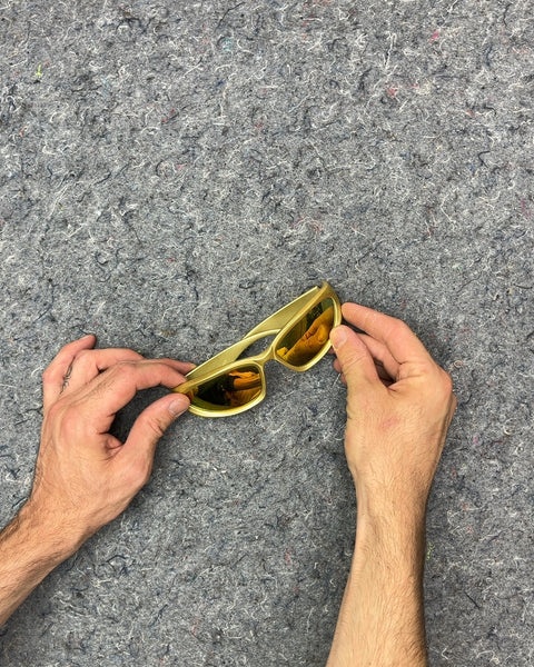 Metallic Gold Mosanana Wrap-around Sunglasses