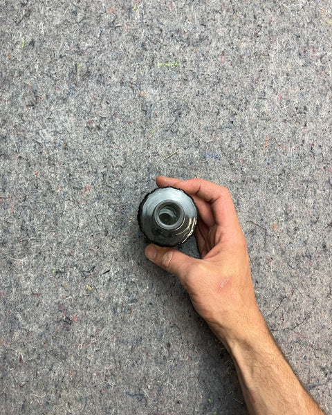 Small Black Glass Vase