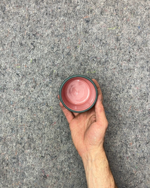 Very Cute Green and Pink Ceramic Candle Holder