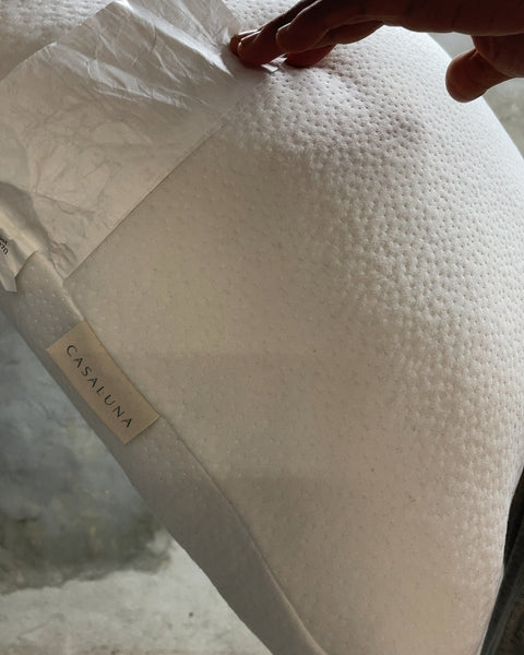 CASALUNA White Textured Pillow, 20x28"