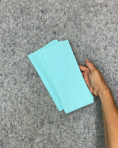 Light Blue Envelopes, 4x9.5"