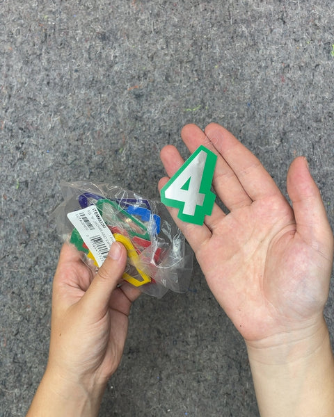 Bag of Colored Reflective 4s with Little Hooks On Top