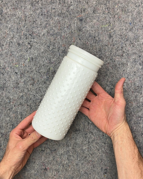 Pretty Hobnail Glass Vase, H9"