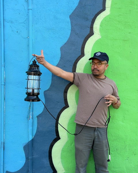 Black Electric Lantern