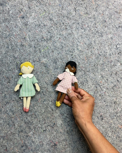 Two Small Fabric Dolls