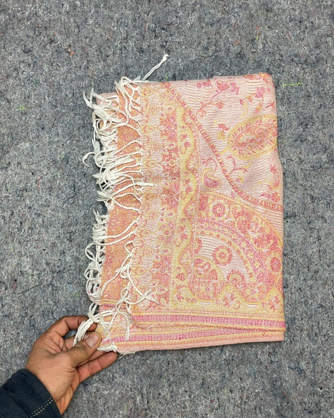 Paisley Patterned Scarf with Fringe, 26x60"