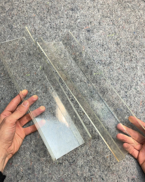 Two Clear Acrylic Shelves, L15"