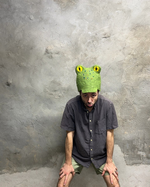 Green Frog Hat