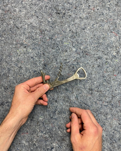 Metal Bottle Opener and Corkscrew Tool